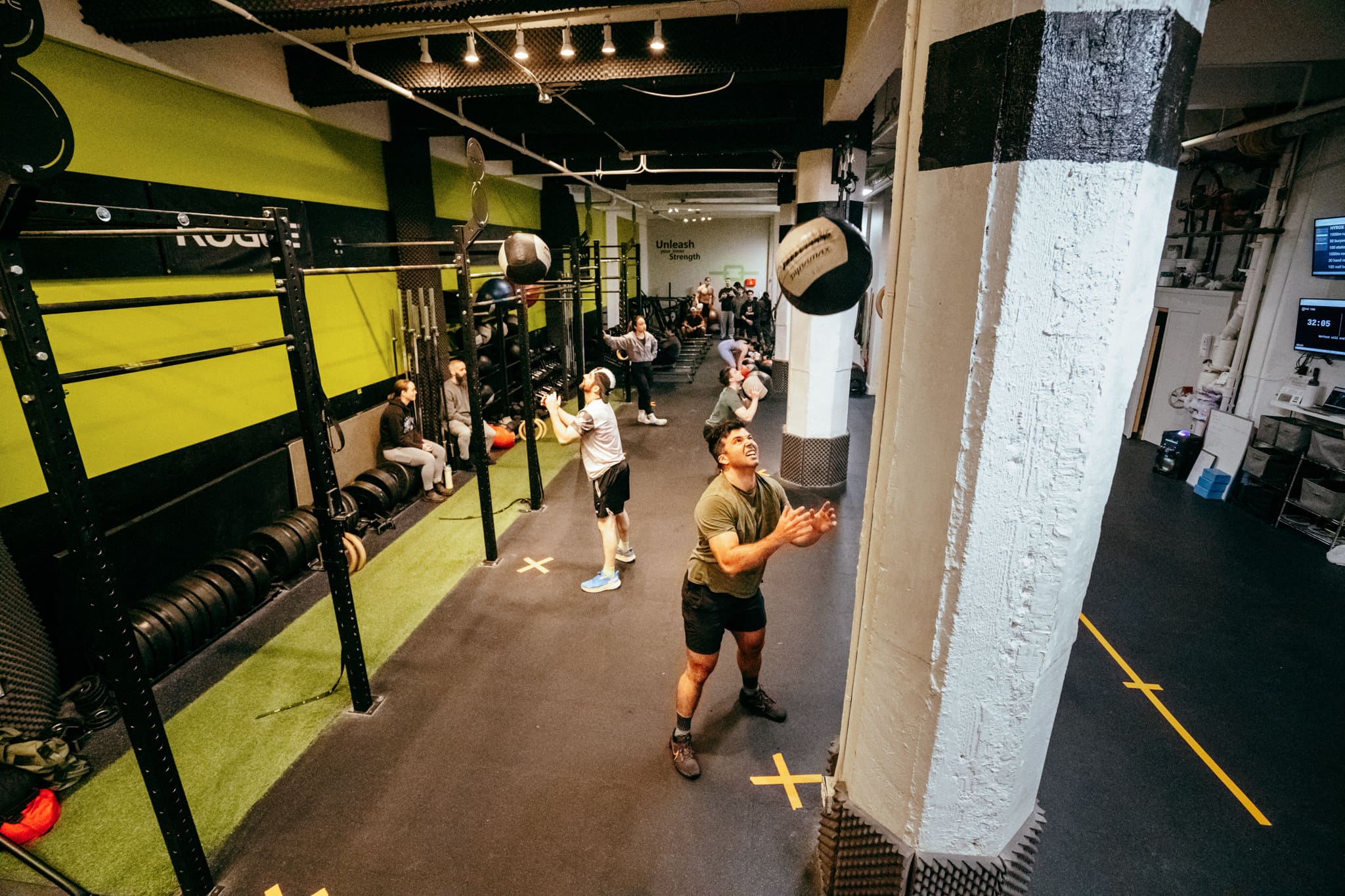 Wall Balls at a CrossFit Box