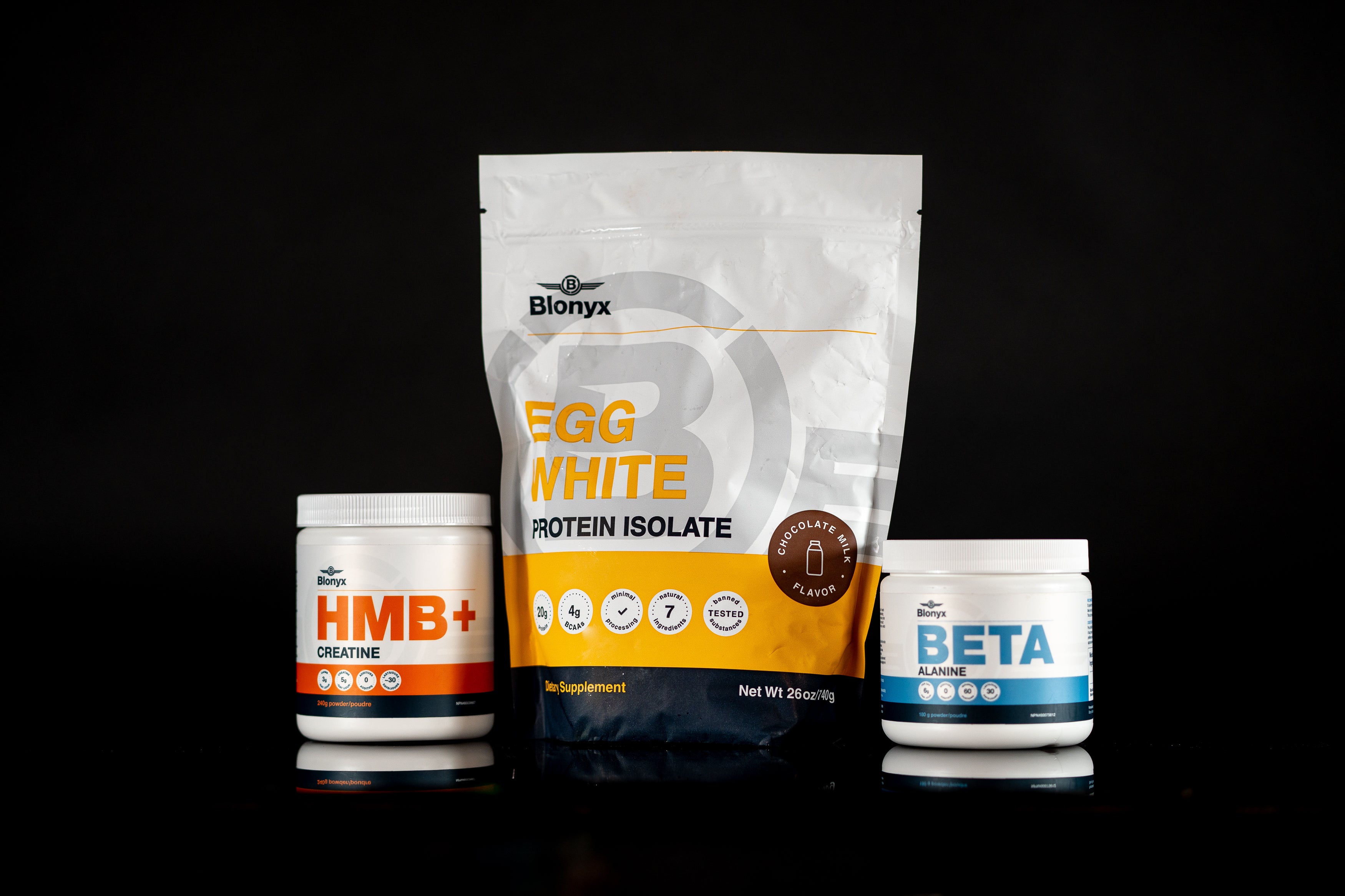Blonyx HMB+ Creatine, Egg White Protein Isolate, and Beta Alanine