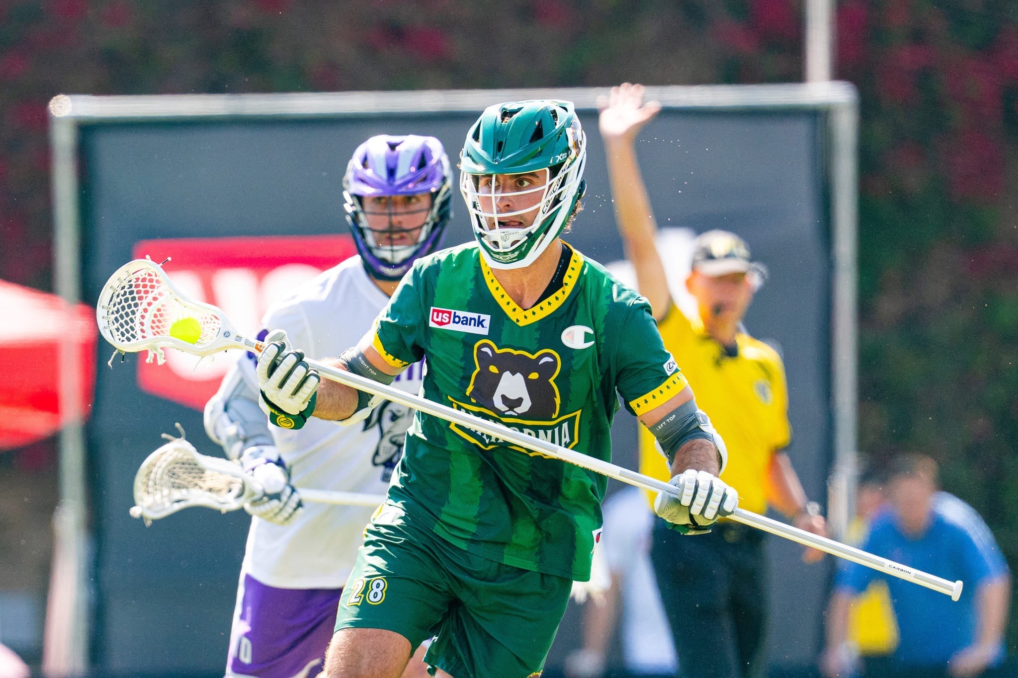 Jared playing Lacrosse for the California Redwoods