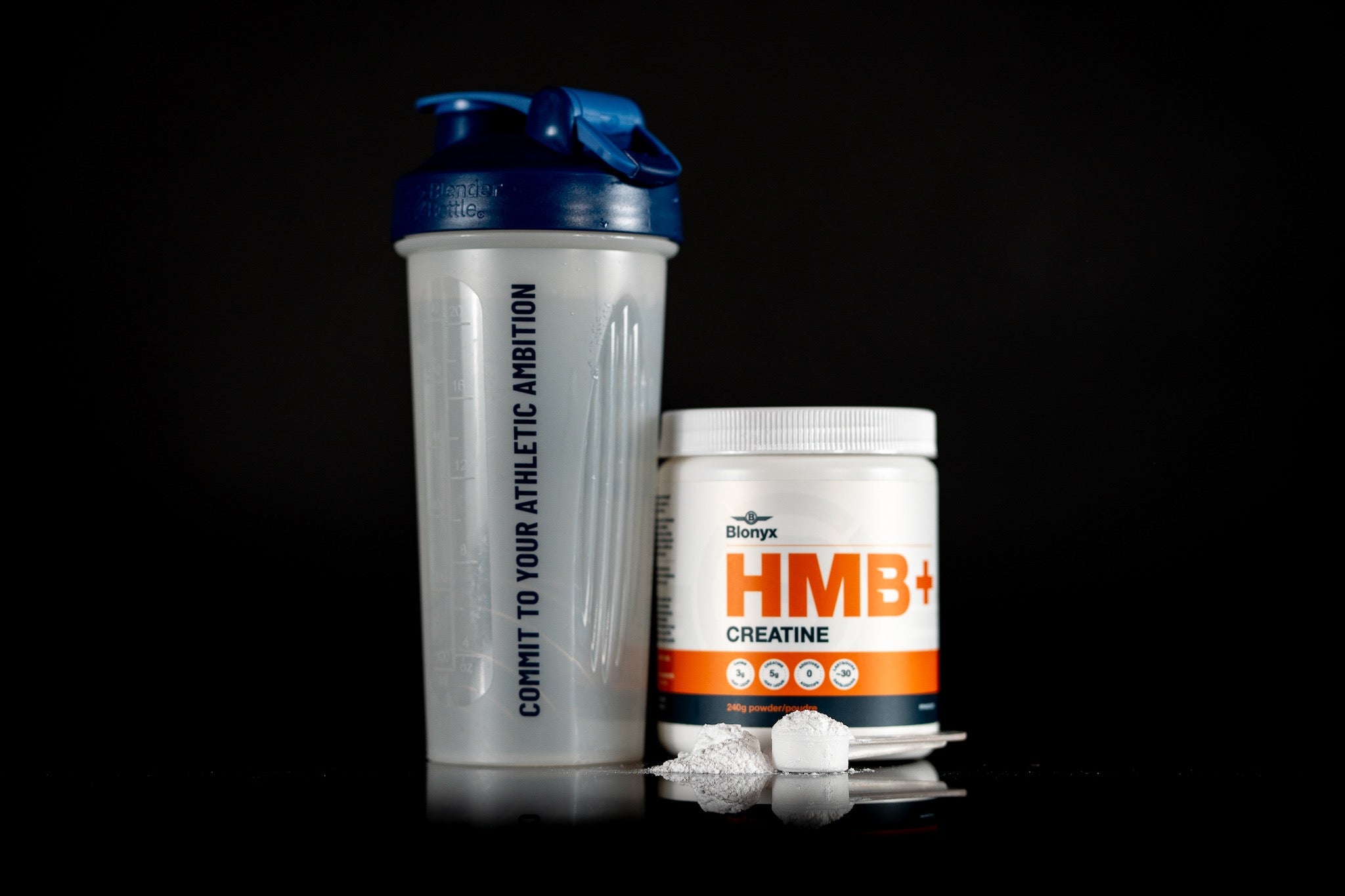 Blonyx HMB+ Creatine and a Blonyx shaker cup