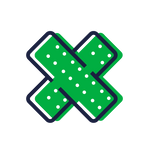An icon representing a bandage.
