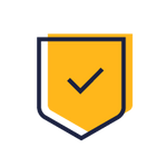 An icon representing a badge with a check mark.