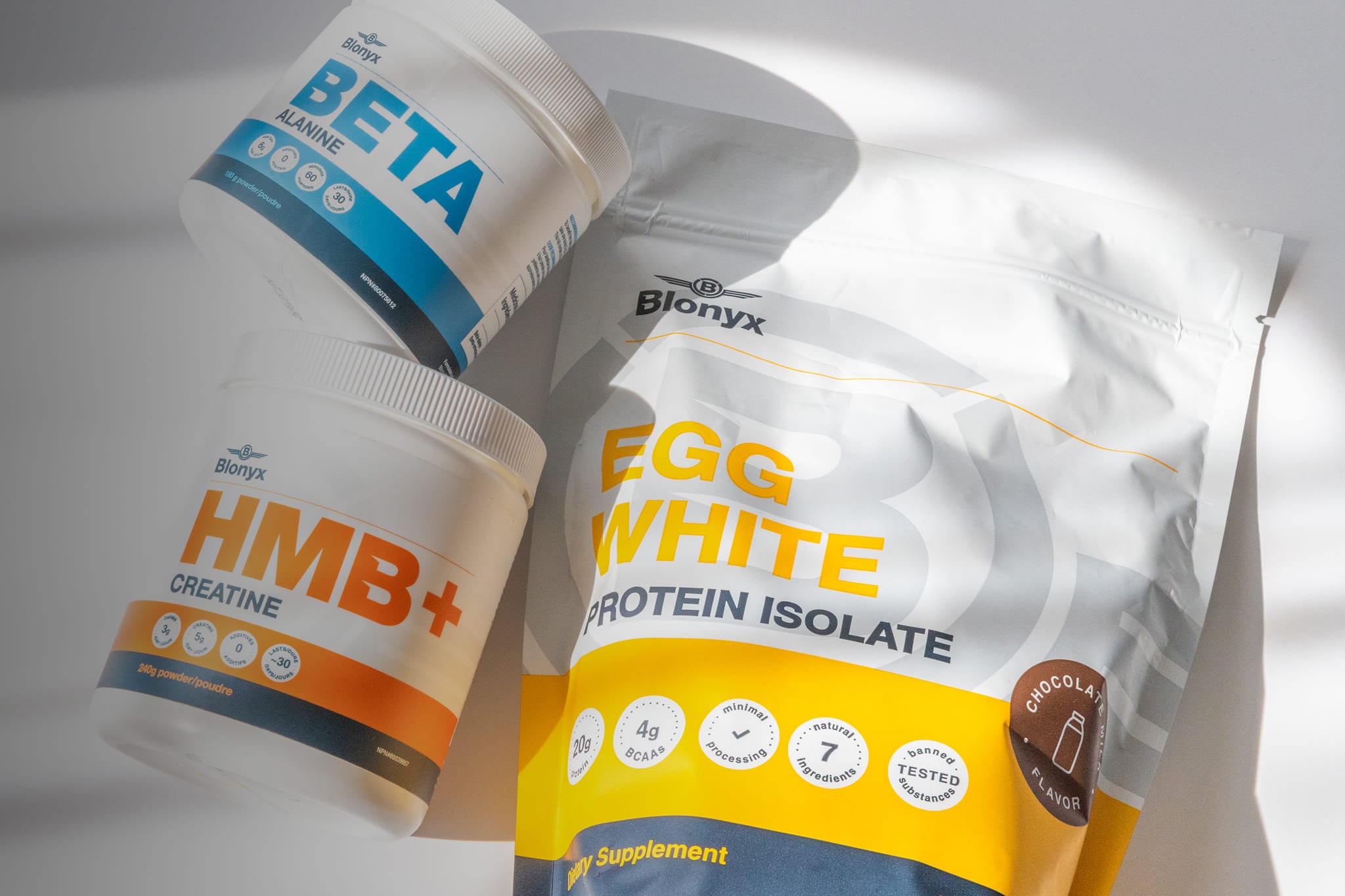Blonyx Beta Alanine, HMB+ Creatine, and Egg White Protein Isolate